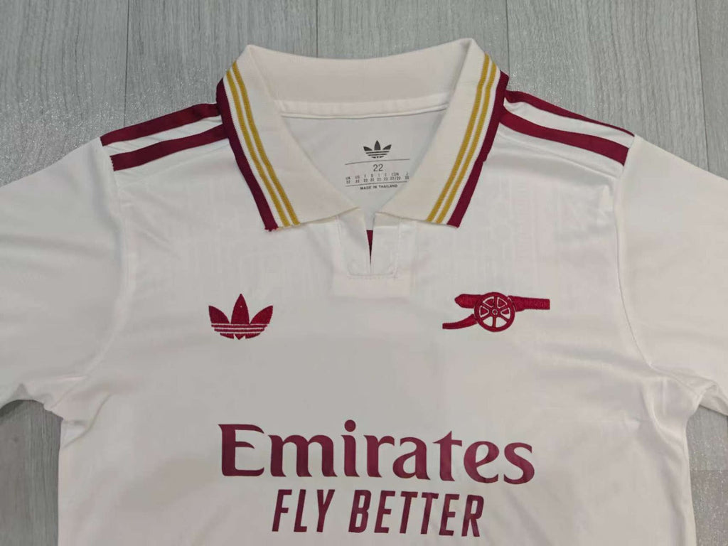Arsenal Kids Retro Away Kit 2024/25 – Classic White Edition
